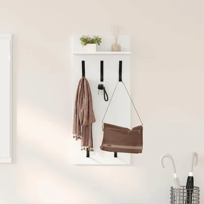 Image de Table de chevet murale exclusive - Support mural blanc, 40 x 10 x 90 cm