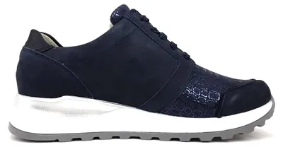 Imagen del producto de Zapatos deportivos para mujer Waldläufer Hiroko, tipo zapato de cordones, color azul, para uso diario