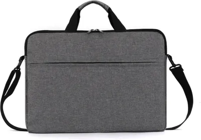 Produktbild von 17 Zoll Laptoptasche, Wasserdicht, Dünn, Business Handtasche Stoßfest, Großes Fach, mit weichem Innenfutter, Grau
