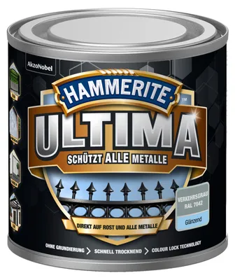 Produktbild von Hammerite Metall-Schutzlack ULTIMA 250ml | Verkehrsgrau RAL7042
