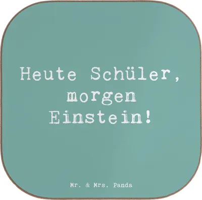 Produktbild von Mr. & Mrs. Panda Flaschenuntersetzer Spruch Schulanfang Inspiration - Meeresbrise - Geschenk, Trost, Tassenuntersetzer, gläseruntersetzer, Zuversicht, Vertrauem, Lernen