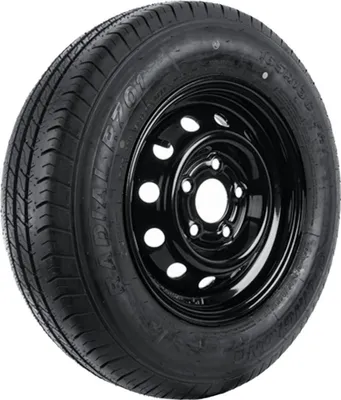 Produktbild von Verstärktes Anhängerrad REIFEN LINGLONG 165/80 R13C 96/94N UNITRAILER FELGE schwarz 4.5Jx13"H2 5x112 ET:30