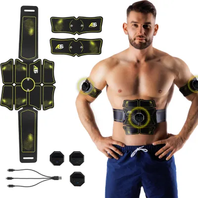 Produktbild von HMS Fitness ABS Master Pro Super EMS-Spierstimulator mit 3 Bändern