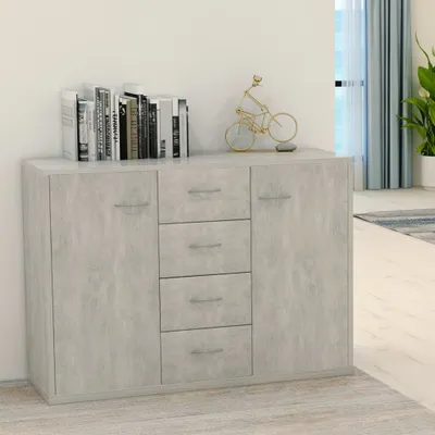 Obrázek produktu pro vidaXL Příborník betonový šedý 88x30x65 cm výrobek z odvozeného dřeva