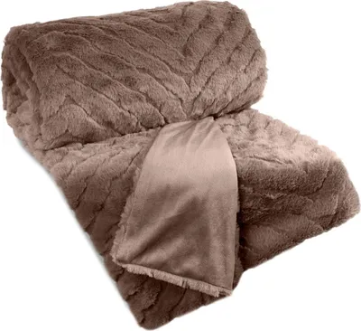 Produktbild von EUROFIRANY | Wohndecke - Kuscheldecke - 150x200 cm - dunkelbeige - Decke - weich und kuschelig - Plaid