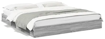 Productafbeelding van vidaXL Bedframe met lades, grijs Sonoma, 180x200 cm, houtvezel