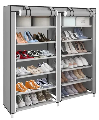 Zdjęcie produktu dla Półka na buty, 7 półek, nowoczesny, minimalistyczny design, SZARA