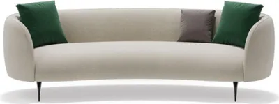 Produktbild von Designer Weißer Dreisitzer Wohnzimmer 3-Sitzer Couch Textil Couchen Neu