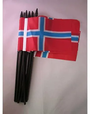 Norwegen Stabflagge 15x10 cm, Polyester, leicht
