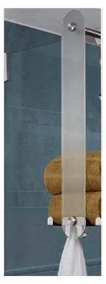 Produktbild von Handtuchhalter aus Glas und Edelstahl mit Montage ohne Bohren