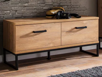 Produktbild von Sitzbank >Torrent< in Grandson Oak Nachbildung - 101x46x38cm (BxHxT)