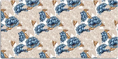 Produktbild von Schreibtischmatte Tischunterlage 100x50 cm Mauspad - Blaue Blumen