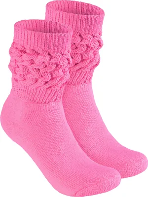 Produktbild von BRUBAKER Slouch Socken - Damen Schoppersocken für Fitness, Yoga und Workout - Sportsocken für Frauen, Rosa, Größe 39-42, 1 Paar