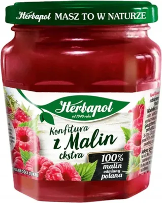 Zdjęcie produktu dla Herbapol konfitura z malin extra 240g