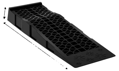 Productafbeelding van Ramp voor voertuigen, duurzaam materiaal, draagvermogen van 3 ton, zwart