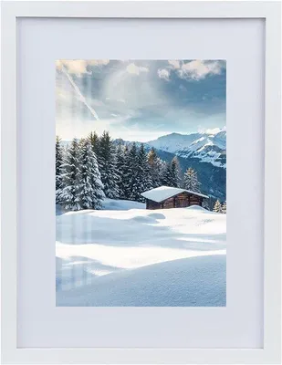 Produktbild von Moderne Bilderrahmen 30x40cm Weiß Holz Acrylglas