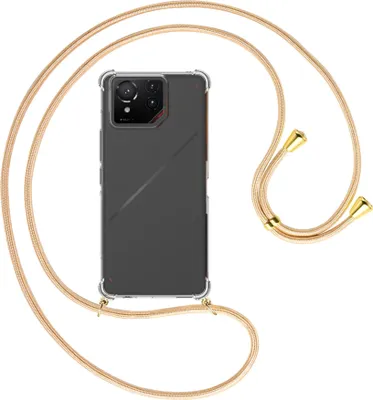 Produktbild von Handykette Backcover-Schutzhülle mit Band (Metall goldfarben) für ASUS ROG Phone 9 - Goldkordel