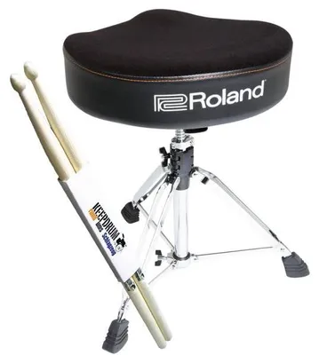 Image de Tabouret de batterie Roland RDT-S Siège selle avec baguettes