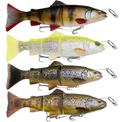 Produktbild von Savage Gear 4D Line Thru Trout 40cm 685g - Gummiköder, Farbe:Perch