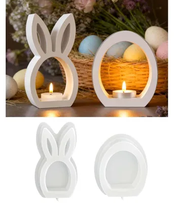 Produktbild von Silikonform Osterhase Gießform für Gips und Harz Frühling