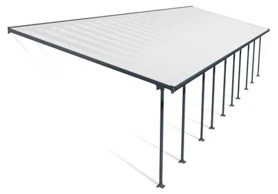 Produktbild von Palram - Canopia Aluminium Terrassenüberdachung Feria Anthrazit 387x1457x305 cm