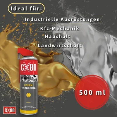 Produktbild von CX80 Lithium DUO Spray 500ml EP Schmierfett wasserfest