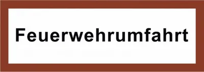 Produktbild von Schild Feuerwehrumfahrt 590x210mm ALU 3mm Feuerwehrzufahrt