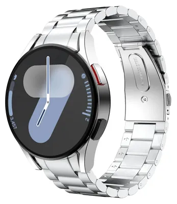 Image de Bracelet métallique compatible avec les montres Samsung Galaxy Watch 7/6/5/4, modèles 40 mm/44 mm – Argent
