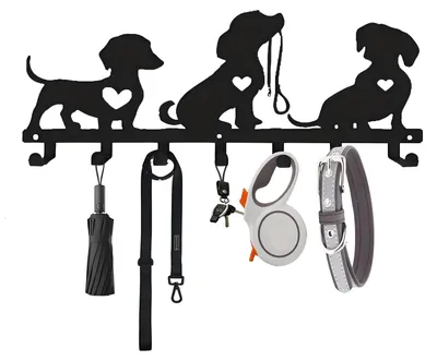 Produktbild von Metallene Hundegarderobe mit 7 Haken für Küche, Flur und Schlafzimmer