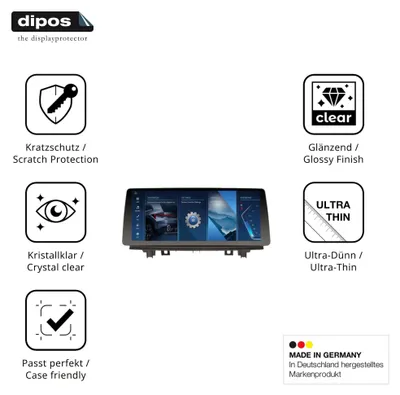 Image de 2x Film de protection d'écran pour Erisin ES4748N 12.3 Zoll protecteur clair dipos