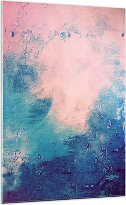 Produktbild von Bilder auf glas - Einteilig - Abstraktion Rosa Blau - 70x100cm - Glasbilder - Wandbilder - Bilder - zum Aufhängen bereit - Wanddekoration aus Glas - Glas Bilder - Wandbild auf Glas - GPA70x100-4856