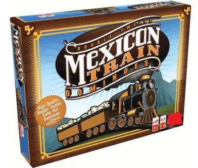 Image de Mexican train dominoes - jeu de dominos double 12, train mexicain - goliath