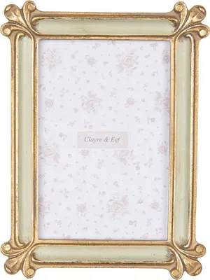 Produktbild von Clayre & Eef Bilderrahmen 10x15 cm Goldfarbig Kunststoff