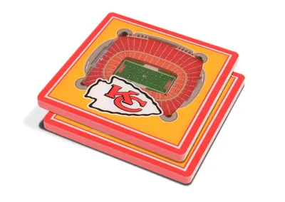 Produktbild von NFL Kansas City Chiefs 2er Set Untersetzer Coaster Set Stadium View 3-D Stadion