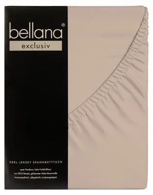 Produktbild von Bellana exclusiv - Edel-Jersey Spannbetttuch 180-200 x 200 cm sand 150g/m², 100% gekämmte Baumwolle,