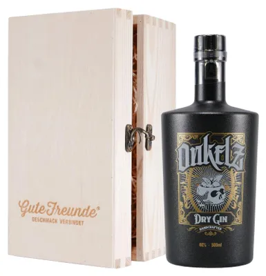 Produktbild von Böhse Onkelz Dry Gin mit Geschenk-Holzkiste