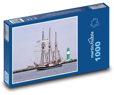 Obrázek produktu pro Puzzle 1000 Plachetnice u majáku - martinpuzzle
