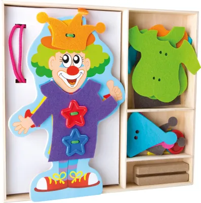 Produktbild von Anziehpuppe zum Fädeln Clown