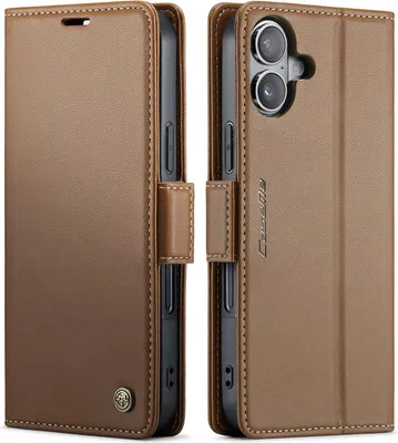 Produktbild von iPhone 17 Hülle - CaseMe 023 Wallet Klapphülle - Braun