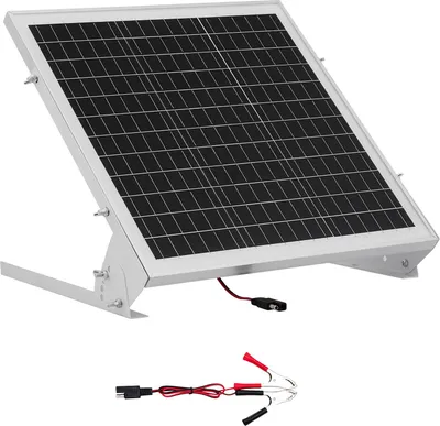 Produktbild von SucceBuy 12V Monokristallines Solarpanel-Kit 20W, Batterieladegerät mit MPPT-Controller & einstellbarer Halterung, IP65 wasserdicht für Fahrzeuge, Boote, Wohnmobile, Anhänger und Dächer
