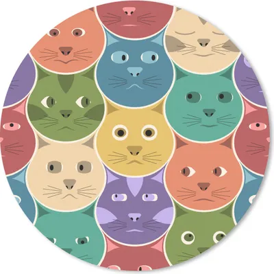 Produktbild von MuchoWow® Mauspad Mousepad Katzen - Regenbogen - Kind - Design 20x20 cm - Mousepads - Maus Mat - Pad - Mausunterlage - Schreibtischmatte