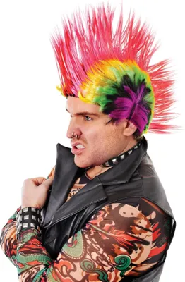 Image de Bristol Novelty Perruque Mohican pour Homme BN424 (Taille Unique) (Multicolore)