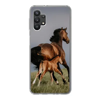 Produktbild von MuchoWow® Handyhülle Schutzhülle Hülle für Samsung Galaxy A32 5G Tiere - Pferde - Fohlen Silikon Softcase Handy Hülle - Softcase