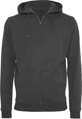 Produktbild von Build Your Brand BY012 | Heavy Zip Hoody - Farbe: Charcoal (Heather) - Größe: M
