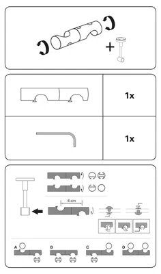 Produktbild von Gardinia 11283 Deckenträger Adapter für Gardinenstangen, Serie Chicago, Durchmesser 20 mm, edelstahloptik