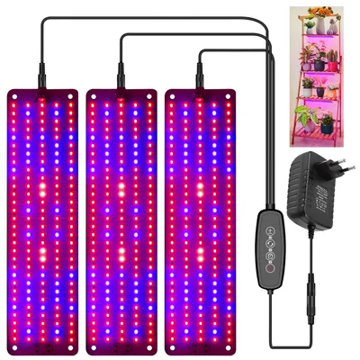Produktbild von 450 LED Pflanzenlampe Vollspektrum Pflanzenlicht Dimmbar Pflanzenleuchte Zimmerpflanzen Wachsenlicht mit Timer