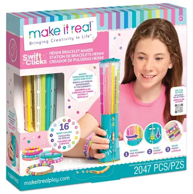 Obrázek produktu pro Make it Real Swift Clicks Bracelet Maker, Sada korálků, Vícebarevný, 1 kusů, 2047 kusů, Závěsný obal