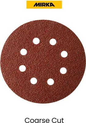 Image de Disque abrasif Coarse Cut ø125mm 8 trous Gr120 - MIRKA - Bte 50 - 4061605012