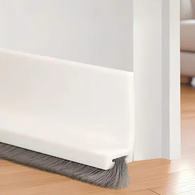 Produktbild von Zugluftstopper 100 cm weiße Türbürste, Türdichtung, Silikon-Türdichtung | Türdichtung, Bürstendichtung, Schalldämmung, Türdichtung (weiß)