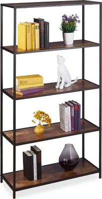 Produktbild von półka boczna relaxdays brązowa/czarna 77,0 x 33,0 x 150,0 cm